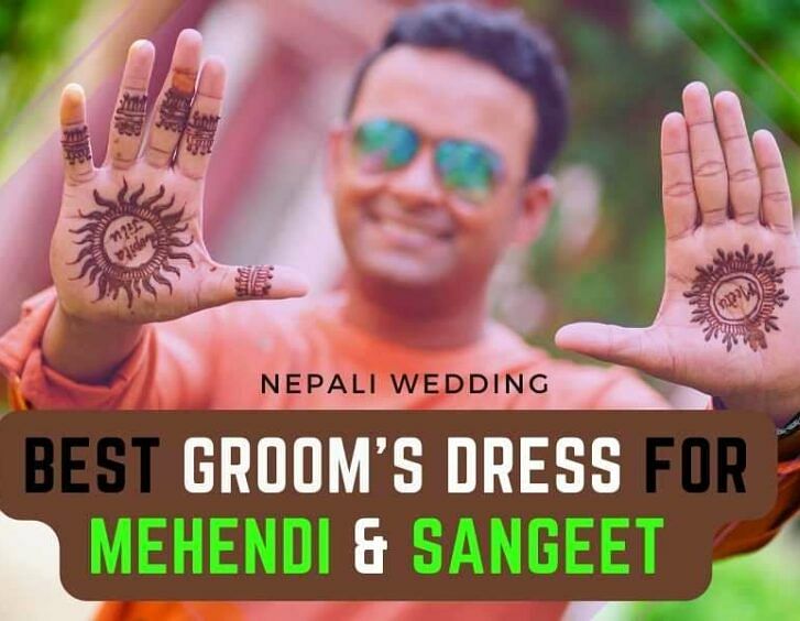 Groom dressing for outlet mehndi